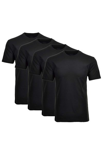 Ragman Herren T-Shirt 4er Pack - 1/2 Arm, Unterhemd, Rundhals