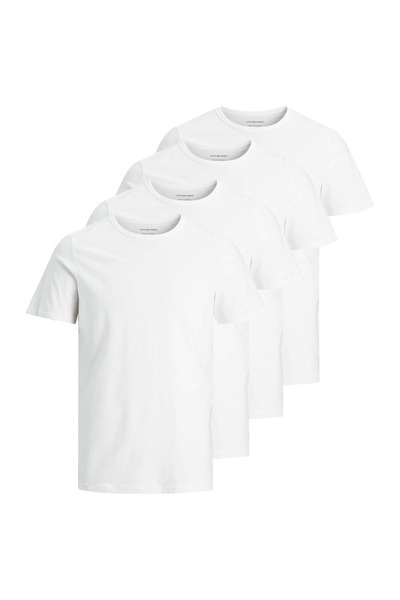 Jack & Jones JACK&JONES Herren T-Shirt, 4er Pack - JACBASIC CREW NECK TEE, Ku...