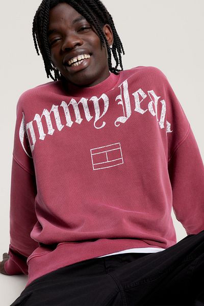 Tommy hilfiger 2025 pink sweatshirt mens