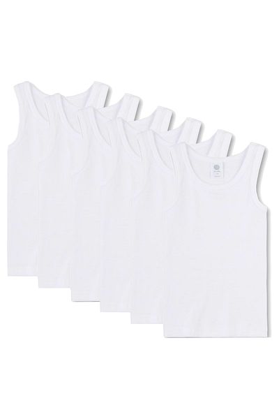Sanetta Jungen Unterhemd 6er-Pack – Hemden ohne Armaturen, Unterhemden, Basic, Bio-Baumwolle