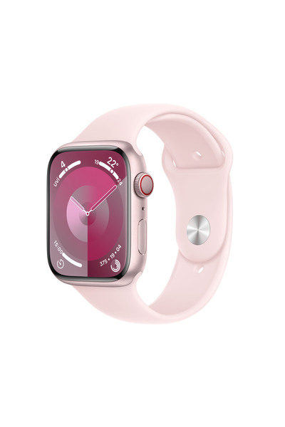 Apple Watch Series 9 GPS + Cellular 45mm Pembe Alüminyum Kasa ve Uçuk Pembe S...