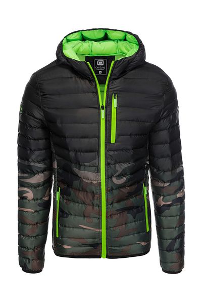 OMBRE Steppjacke C319 - schwarz/weiß