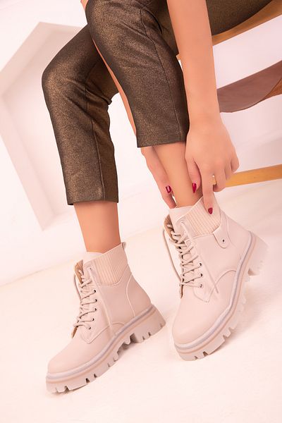 SOHO Beige Women's Boots & Booties 18444