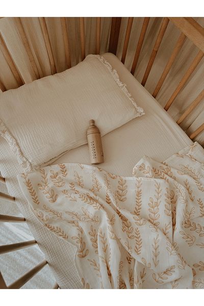 İpeksi Organic Yellow Leaf Muslin Blanket 80x95cm