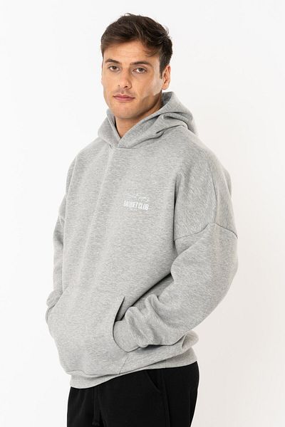 Coredra Racquet Lover Oversize Hoodie Ανδρικό - Γκρι