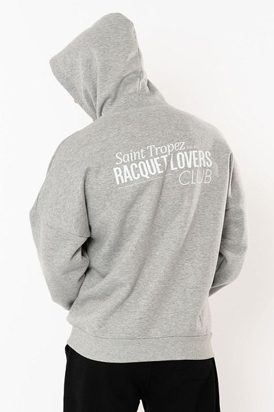 Coredra Racquet Lover Oversize Hoodie Ανδρικό - Γκρι