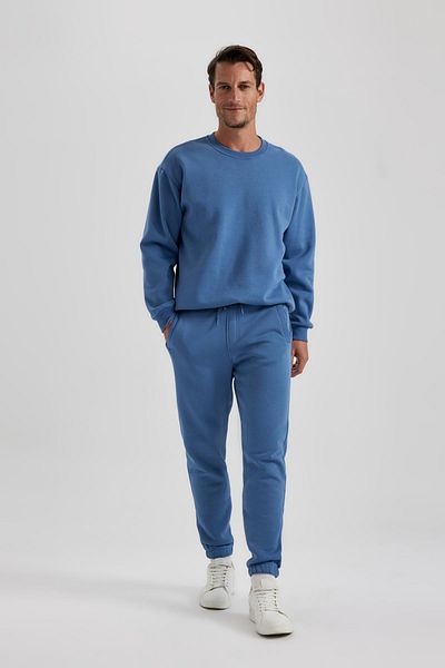 DeFacto Jogger Sweatpants Standard Fit Basic ίσια μέση με κορδόνια ελαστική με τσέπες στα πόδια A6468ax23au