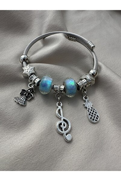 sorella Silver Bracelet with Accessory Handcuffs Charm