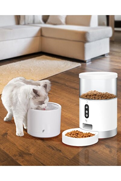 Fonri Kedi Köpek Mama ve Su Kabı Seti – Akıllı Otomatik Mama Kabı, Akıllı Oto...