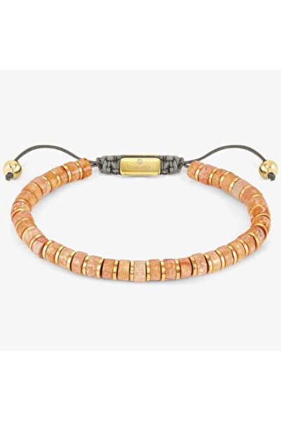 NOMİNATİON Nomination InstinctStyle Gold Finish Stainless Steel Orange Jasper Bracelet
