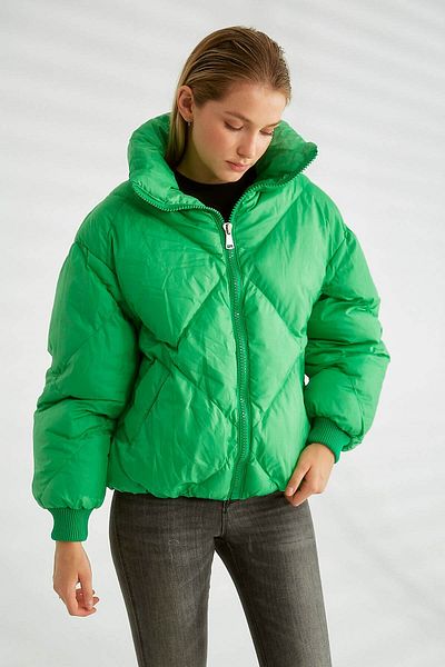 Robin High Collar Pocket Puffer Jacket