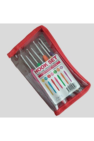 urzsmell Çantalı Yumuşak Silikon Saplı Tığ Seti 7 Farklı Numara (2mm-2.5mm-3mm-3.5mm-4mm-4.5mm-5mm...)