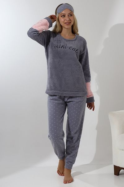 Wordex Set de pijamale pentru femei Plush Welsoft Fleece Winter Soft
