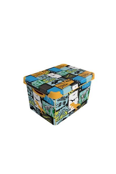 QUTU Style Box Dino Decorative Toy Box - 17 Liters
