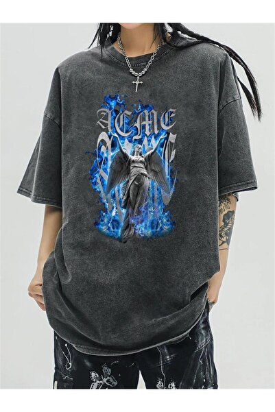 Toum MODESSY Прати Art Winged Unisex Потертий T-shirt