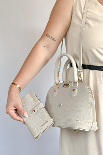 Just Polo Kabartma Desenli Pamuk Dokuma Askılı Vegan Kadın Omuz Çantası 4076 taş