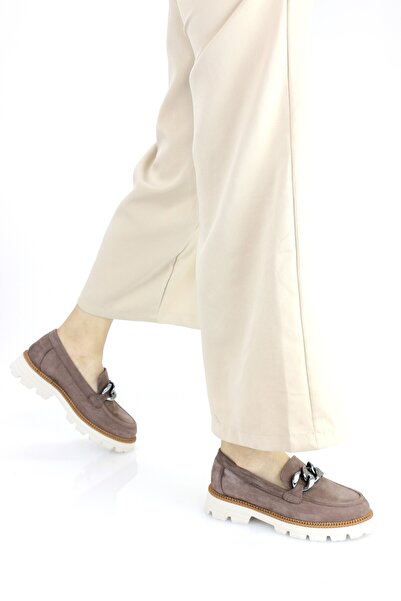 Mammamia Жіночі шкіряні класичні лофери на щодень з ланцюжком