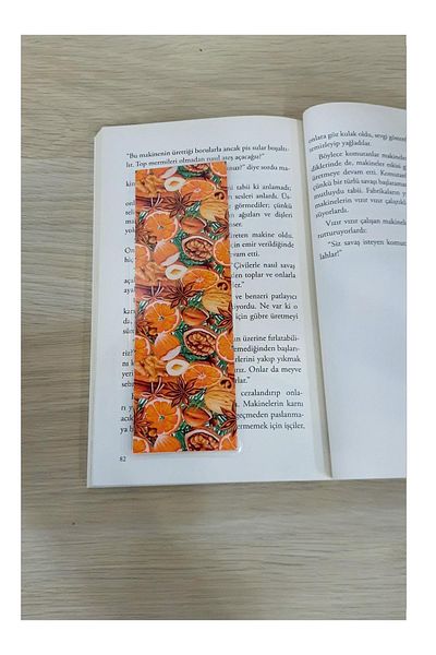Burak Baskı Tasarım Semn de carte acoperit cu laminare cu tematică de fructe (set de 5)