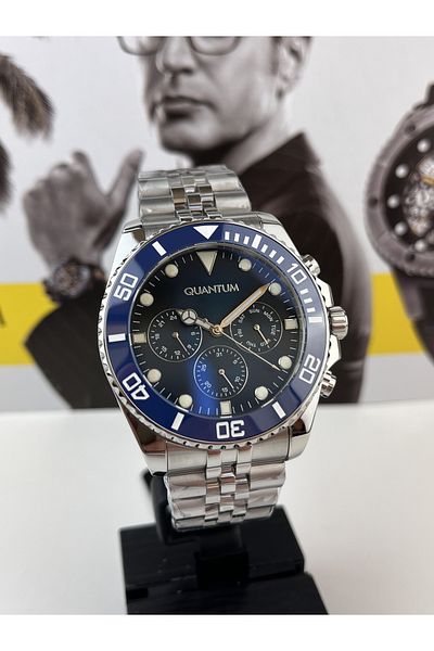 Quantum STEEL MEN'S WRISTWATCH JUBY BRACELET 10 ATM WATER PROOF 2 YEARS WARRANTY