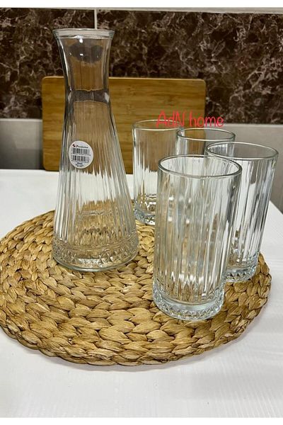 Paşabahçe 4 Pieces Elysia Soft Drink Glass 520015 - Carafe 80403 1000cc