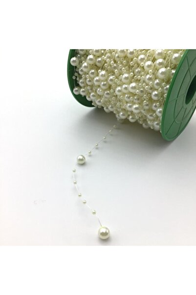 BabyMeva لؤلؤ هامشي (0.8 مم) عبوة واحدة بطول 5 أمتار كريمي