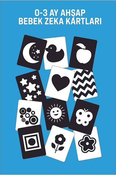 metafortoys 0-3 Months Wooden Baby Intelligence Cards