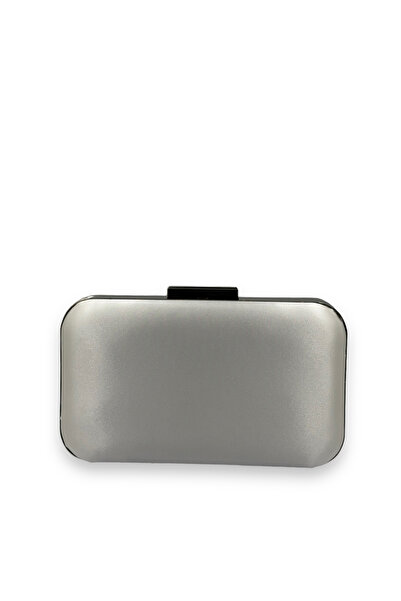 Biçanta فضي رمادي اللون ساتان فضي حالة حقيبة السهرة حقيبة السهرة محفظة خطوبة ...