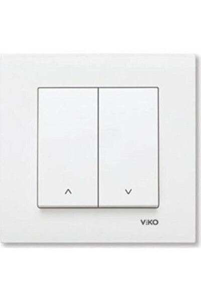 VİKO Karre Beyaz Çiftli Jaluzi Kumanda Anahtarı 90967016