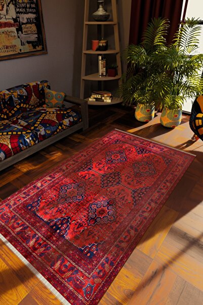 10 Post Online Klasik Eskitme Karışık Renkli Dijital Baskı Halı Kaydırmaz Ince Yıkanabilir