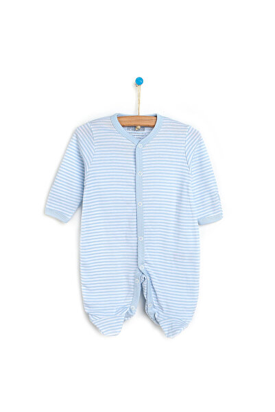 ebebek Hello Baby HelloBaby-Overall für Neugeborene mit Handschuhen, gestreif...