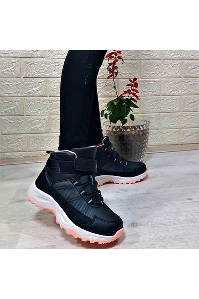 Jump 29194 Μαύρο-ροζ Velcro Fuspet Αντιολισθητικές μπότες για κορίτσια