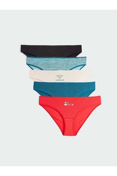 LC Waikiki Pachet de 5 chiloți bikini imprimați