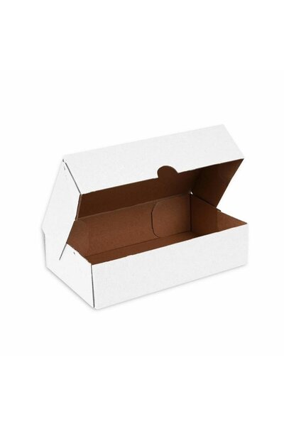 Unipak 17x12,5x5,5 cm Kesimli E-Ticaret ve Kargo Kutusu-25 adet- Beyaz