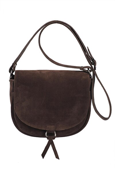 Ysmn Τσάντα ώμου με γνήσιο δέρμα σουέτ με κάλυμμα YC012036HSD