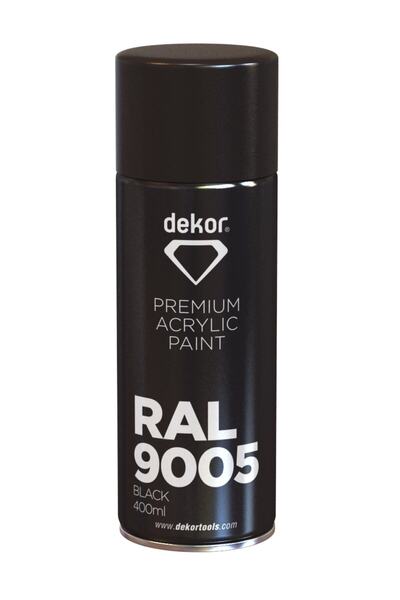 Dekor HASSAN DEKOR SPREY BOYA PARLAK SİYAH RAL9005 400 ML