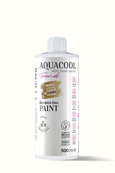 Aquacool Trend Su Bazlı Hibrit Dönüşüm Boyası Ral 9016 T. Beyaz 500ml