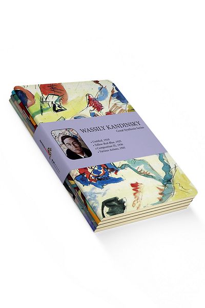 retronote Set de 4 caiete Wassily Kandinsky - Seria Great Synthesis - Necăptușit - 64 pagini - 14x21cm