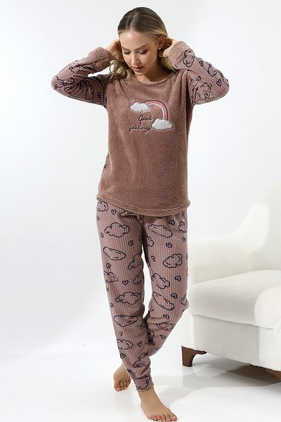 Wordex Σετ γυναικείες πιτζάμες Fwn 5010 βελούδινο Welsoft Fleece Winter Soft