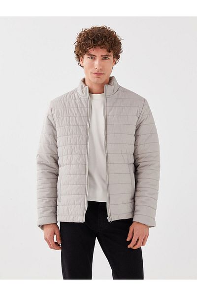 LC Waikiki Men's Slim Fit Puffer Jacket - Stand Collar