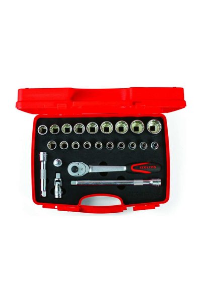 İzeltaş 1114006024 1⁄2'” Twelve Corner Socket Wrench Set 24 Pieces