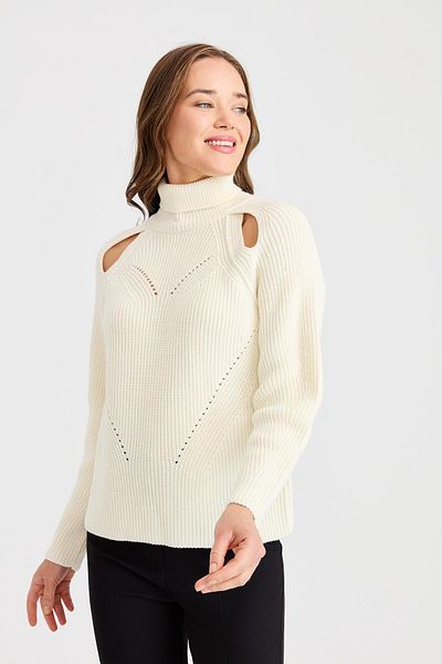 Two Mail SHOULDER DETAILED KNITWEAR BLUZ 22161