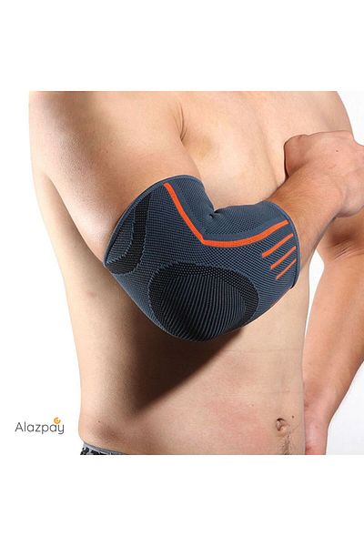 Alazpay Ελαστικό μπάσκετ Fitness Volleyball Tennis Orthopedic Sports Training Πλεκτό μανίκι αγκώνα (1 τεμάχιο)