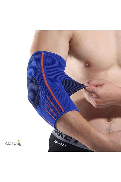 Alazpay Ελαστικό μπάσκετ Fitness Tennis Orthopedic Sports Training Πλεκτό μανίκι αγκώνα (1 τεμάχιο)