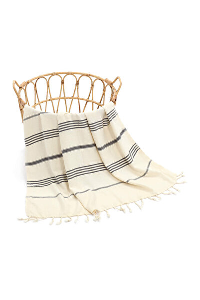 PESHCE مئزر قطن بادي 100×180 سم رمادي