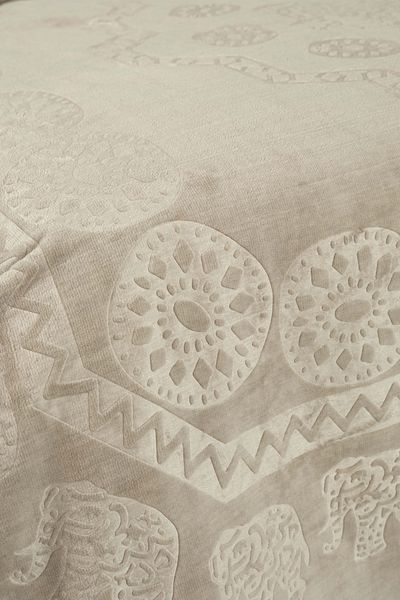 Karaca Home Elephant Mink Double Soft Embosy Blanket