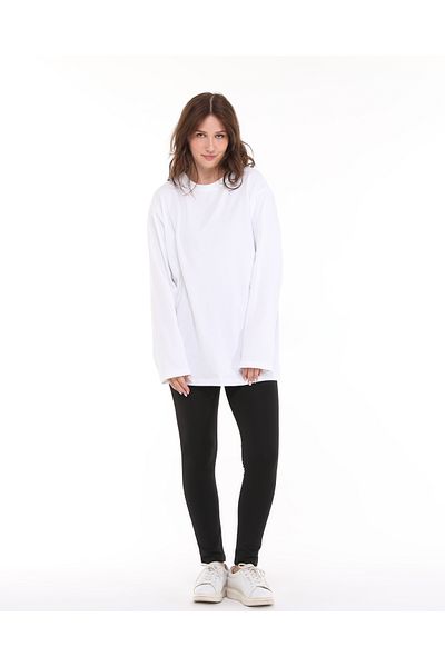 BW TEKSTİL OVERSIZED TWO THREAD WHITE TUNIC