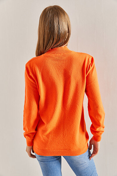 Bianco Lucci Жіночий пуловер з водолазкою з кашеміровою текстурою, дуже м'який