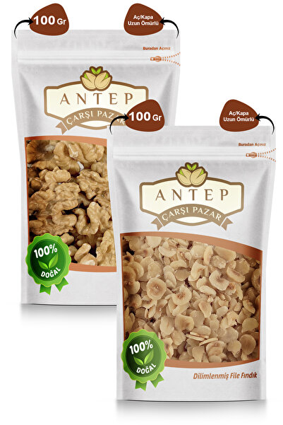 Antep Çarşı Pazar Ceviz Içi 100 Gr. | File Fındık 100 Gr.