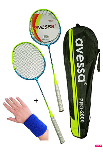 AVESSA Sarı Pro-2000 Badminton Çantalı Profesyonel Badmington Raketi + Havlu ...