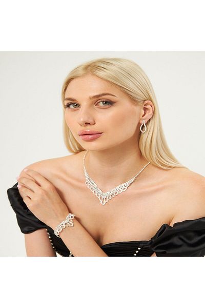 Flaner Paris Aksesuar Balkan choker necklace earrings bracelet set